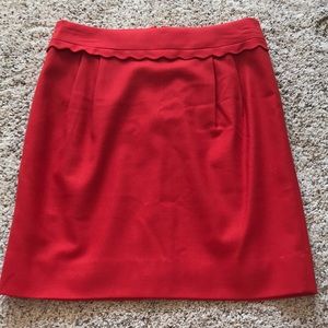• Red J. Crew Skirt •